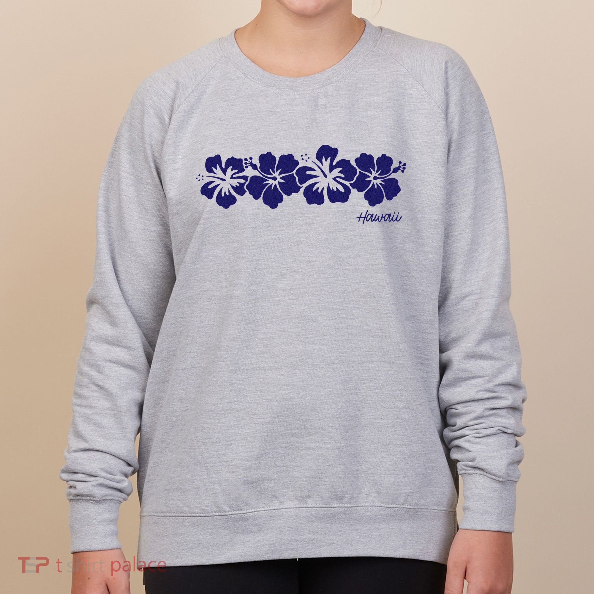 Hibiscus Flower Hawaii Aloha Hawaiian Retro Beach Women's Sweatshirt