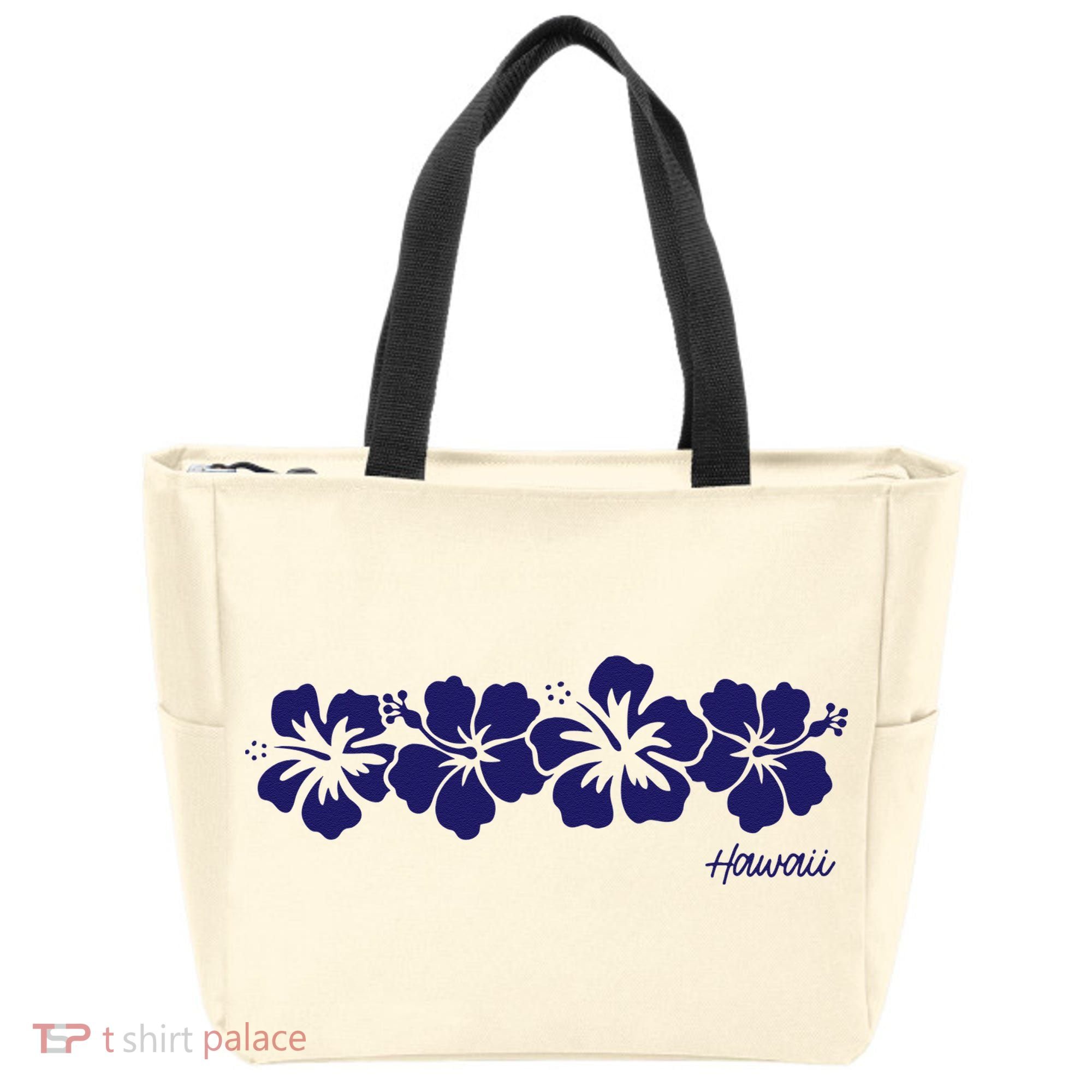Hibiscus Flower Hawaii Aloha Hawaiian Retro Beach Tote Bag