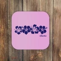 Hibiscus Flower Hawaii Aloha Hawaiian Retro Beach Coaster thumb 0