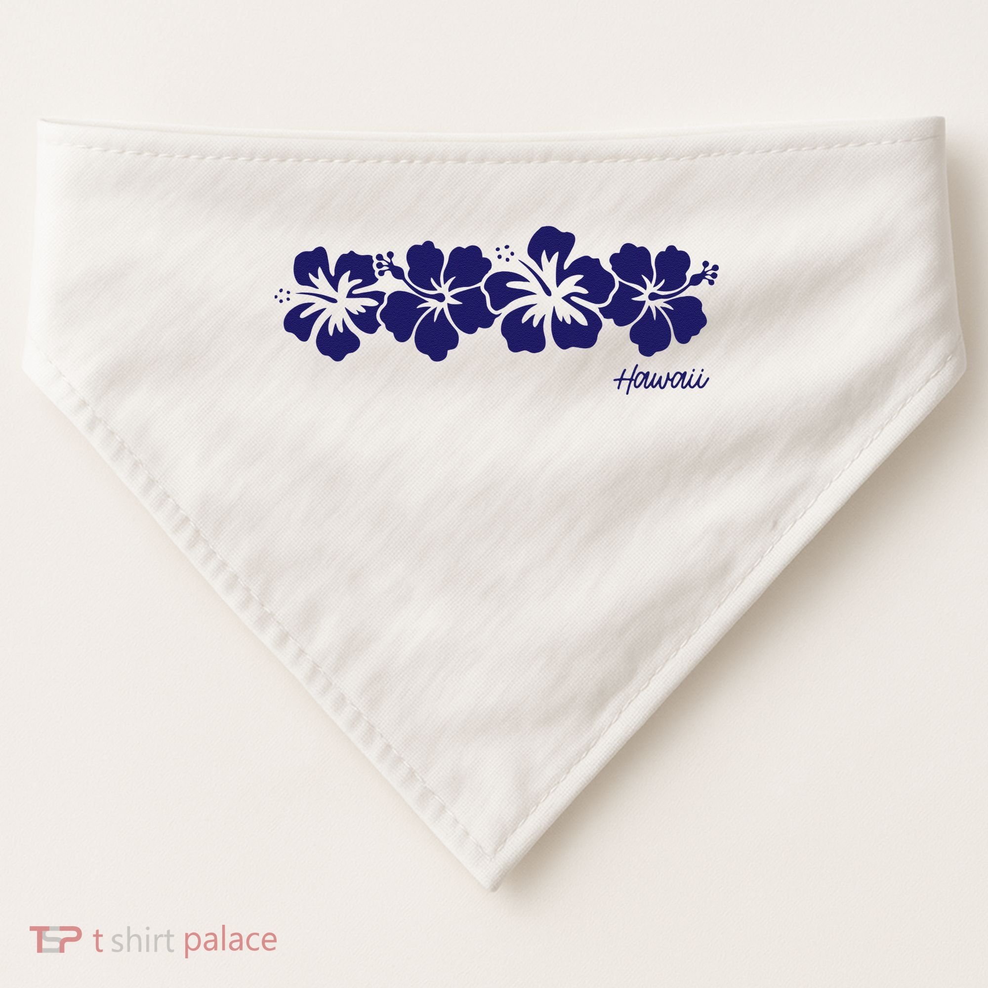 Hibiscus Flower Hawaii Aloha Hawaiian Retro Beach USA-Made Doggie Bandana