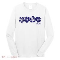 Hibiscus Flower Hawaii Aloha Hawaiian Retro Beach Long Sleeve Shirt thumb 0