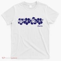Hibiscus Flower Hawaii Aloha Hawaiian Retro Beach T-Shirt thumb 0