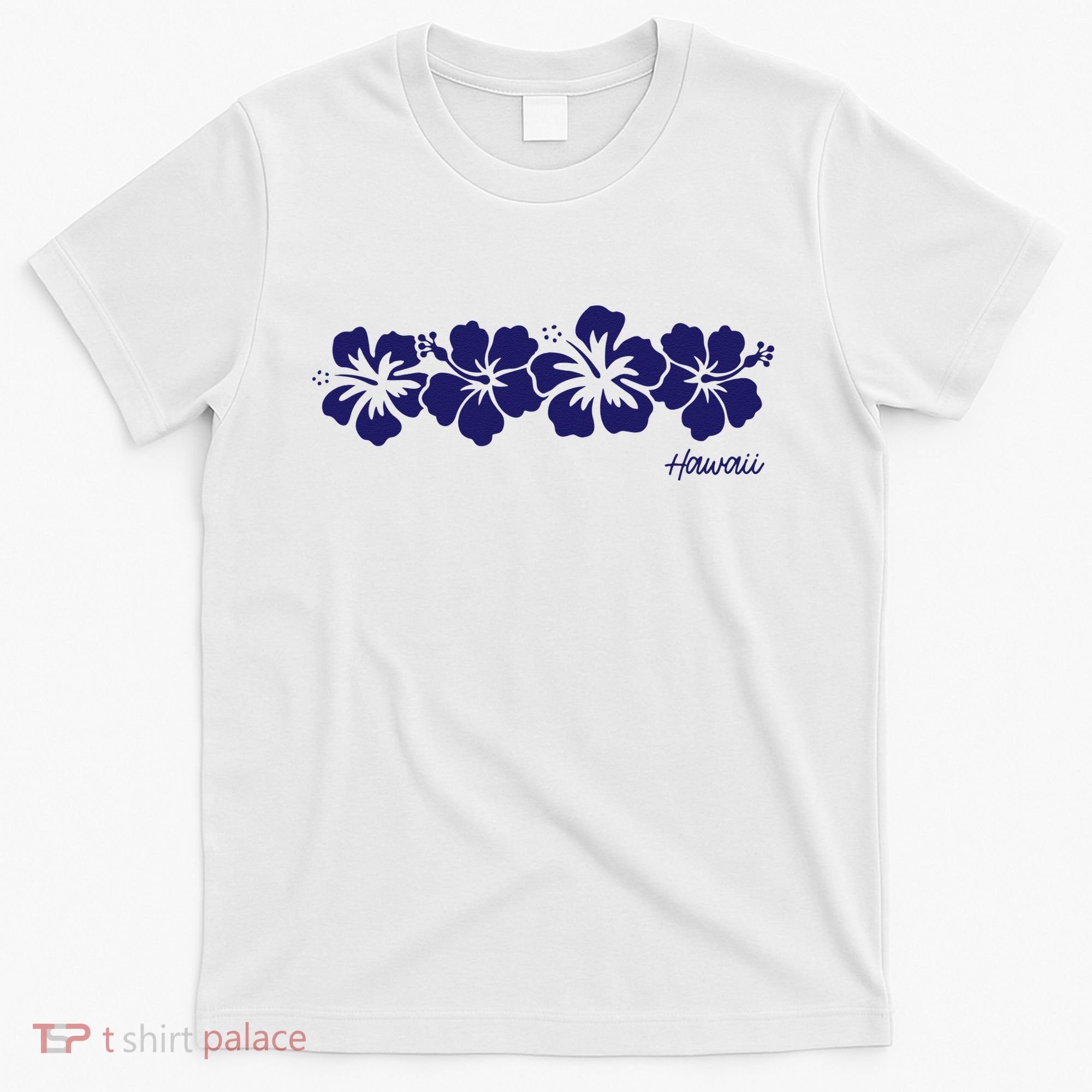 Hibiscus Flower Hawaii Aloha Hawaiian Retro Beach T-Shirt