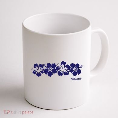 Hibiscus Flower Hawaii Aloha Hawaiian Retro Beach Coffee Mug back