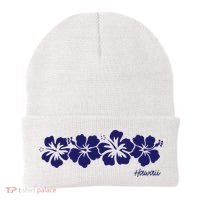 Hibiscus Flower Hawaii Aloha Hawaiian Retro Beach Beanie thumb 0