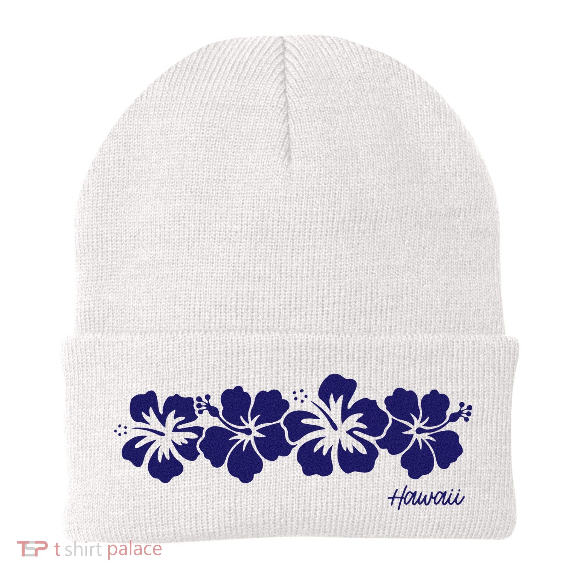 Hibiscus Flower Hawaii Aloha Hawaiian Retro Beach Beanie