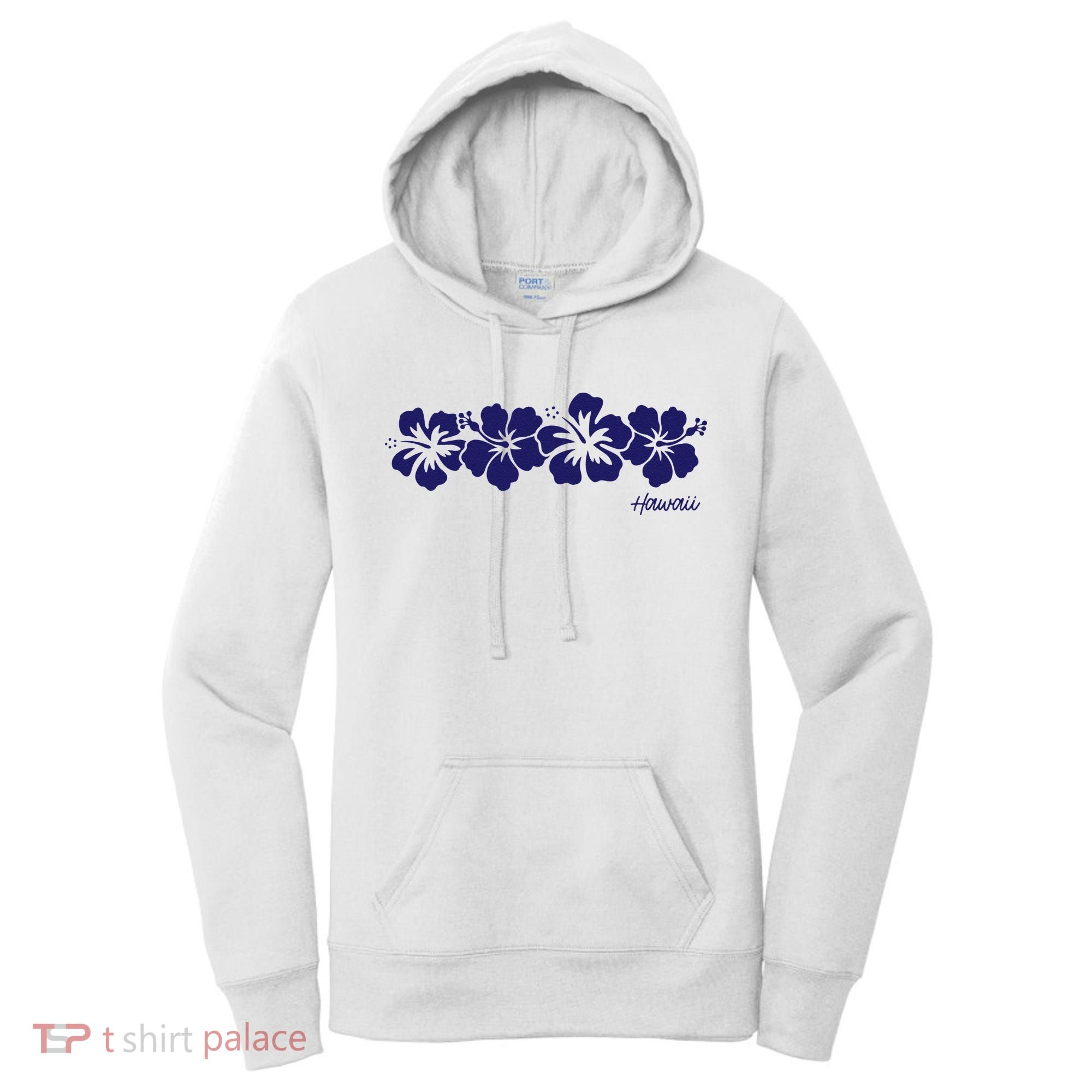 Hibiscus Flower Hawaii Aloha Hawaiian Retro Beach Women's Hoodie