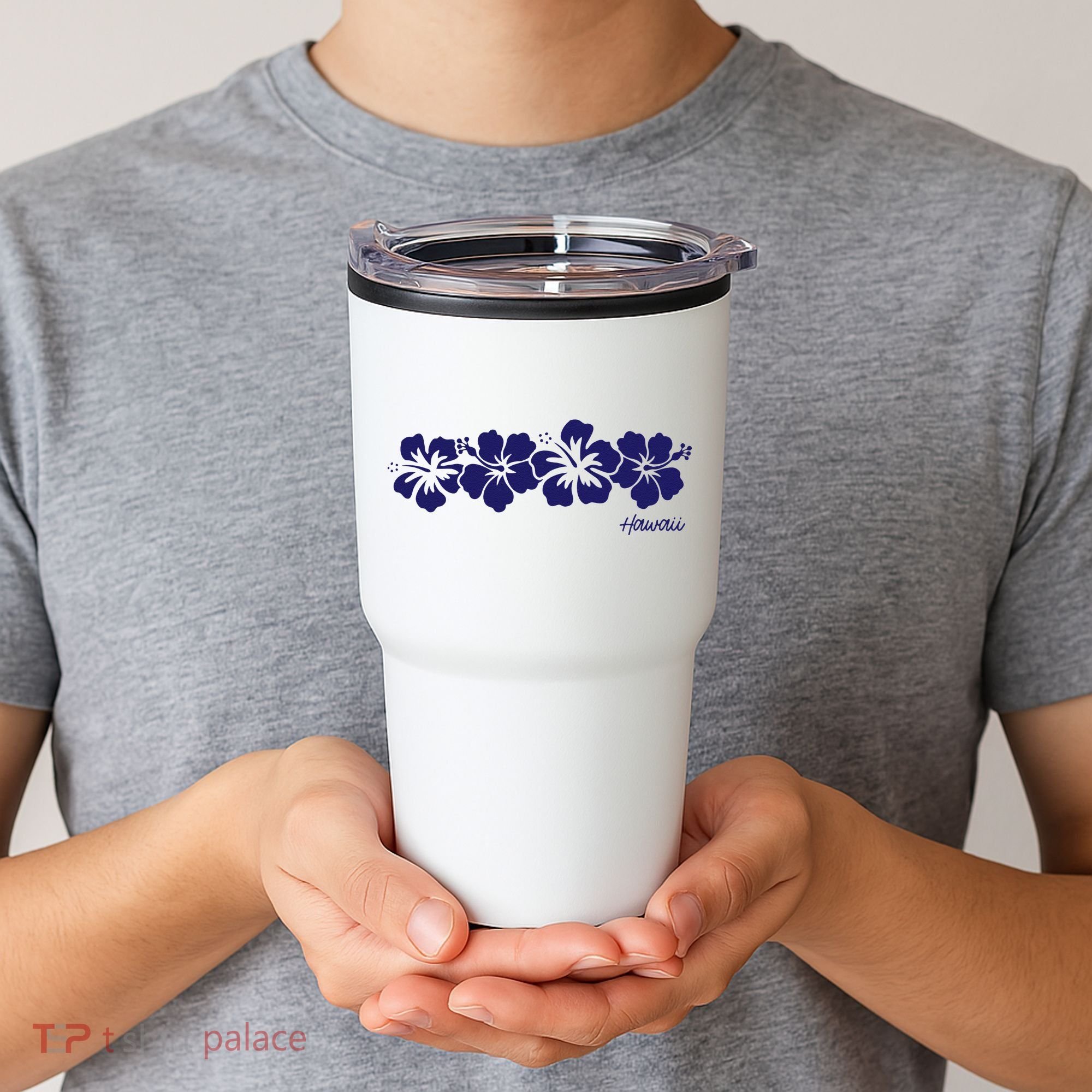 Hibiscus Flower Hawaii Aloha Hawaiian Retro Beach Tumbler