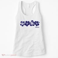 Hibiscus Flower Hawaii Aloha Hawaiian Retro Beach Women's Tank Top thumb 0