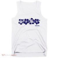 Hibiscus Flower Hawaii Aloha Hawaiian Retro Beach Tank Top thumb 0