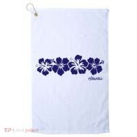 Hibiscus Flower Hawaii Aloha Hawaiian Retro Beach Golf Towel thumb 0