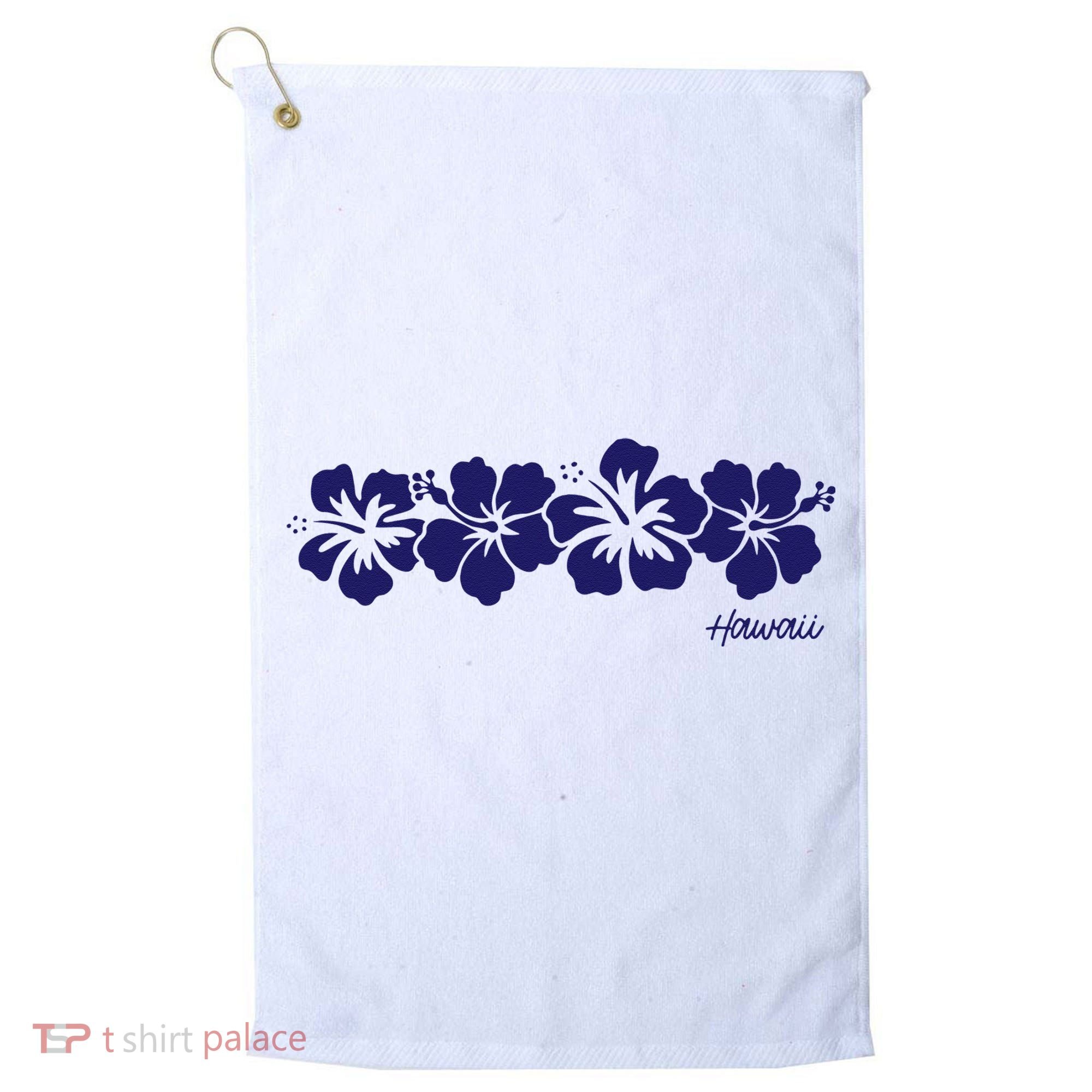 Hibiscus Flower Hawaii Aloha Hawaiian Retro Beach Golf Towel