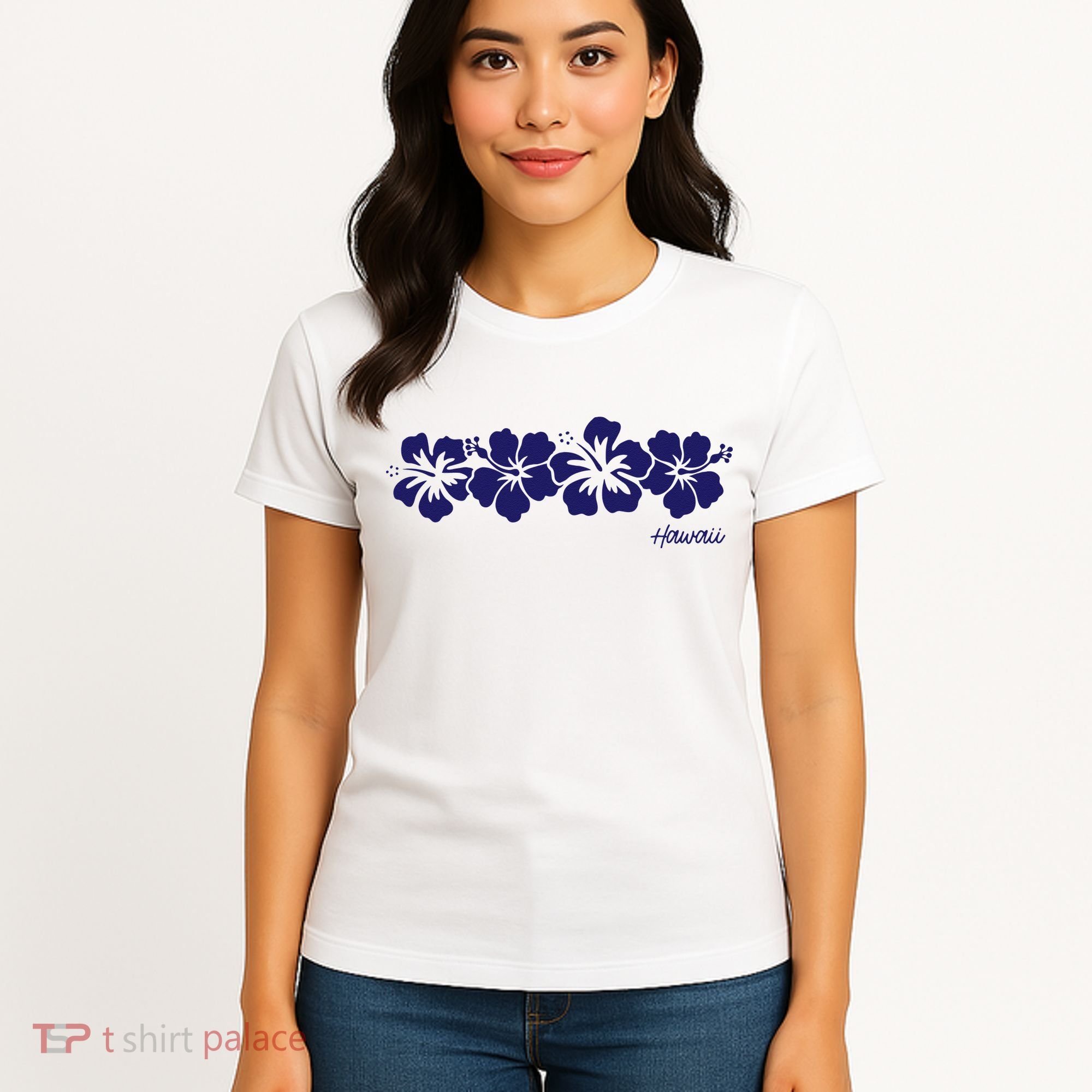 Hibiscus Flower Hawaii Aloha Hawaiian Retro Beach Women's T-Shirt
