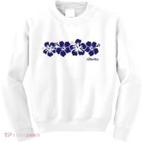 Hibiscus Flower Hawaii Aloha Hawaiian Retro Beach Kids Sweatshirt thumb 0