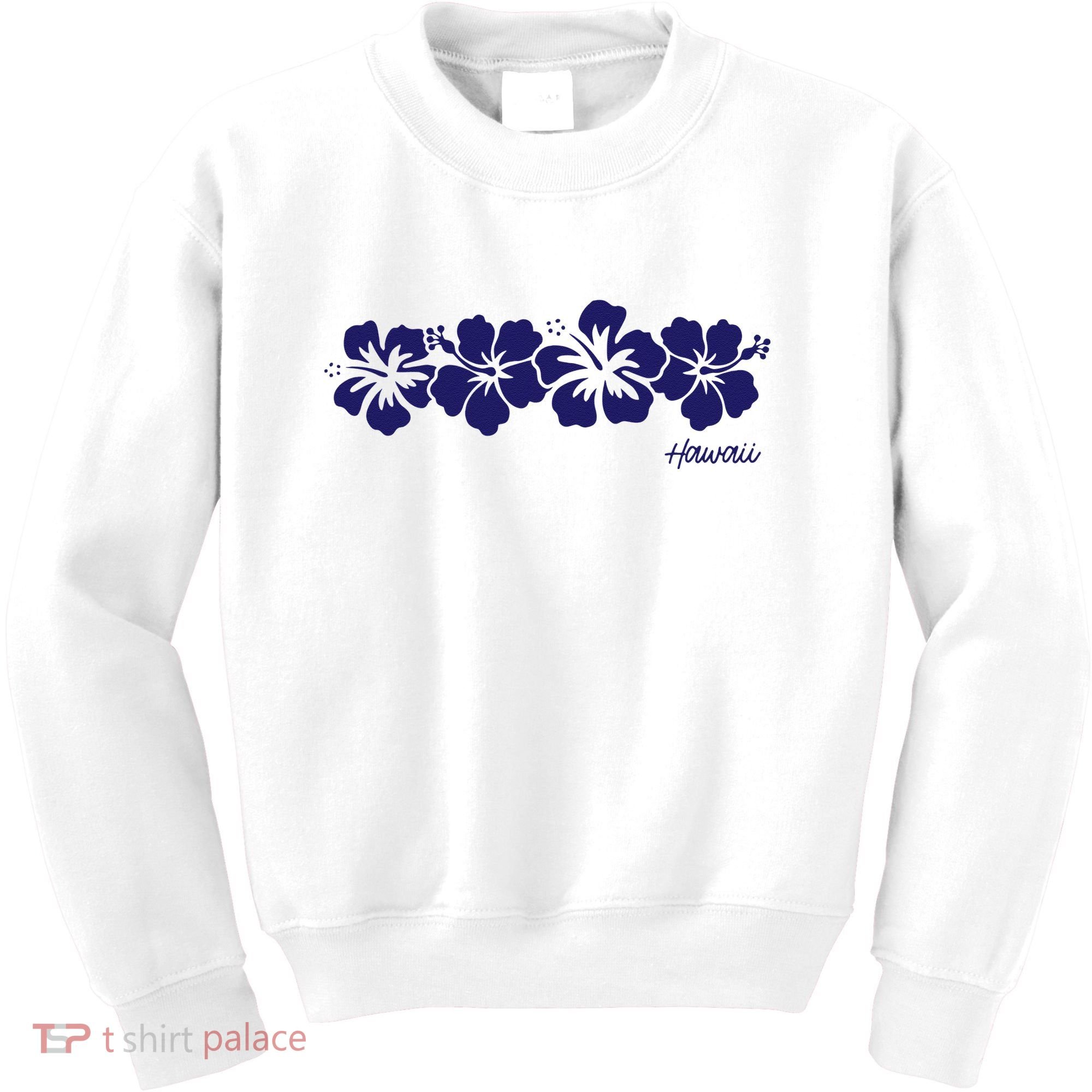 Hibiscus Flower Hawaii Aloha Hawaiian Retro Beach Kids Sweatshirt