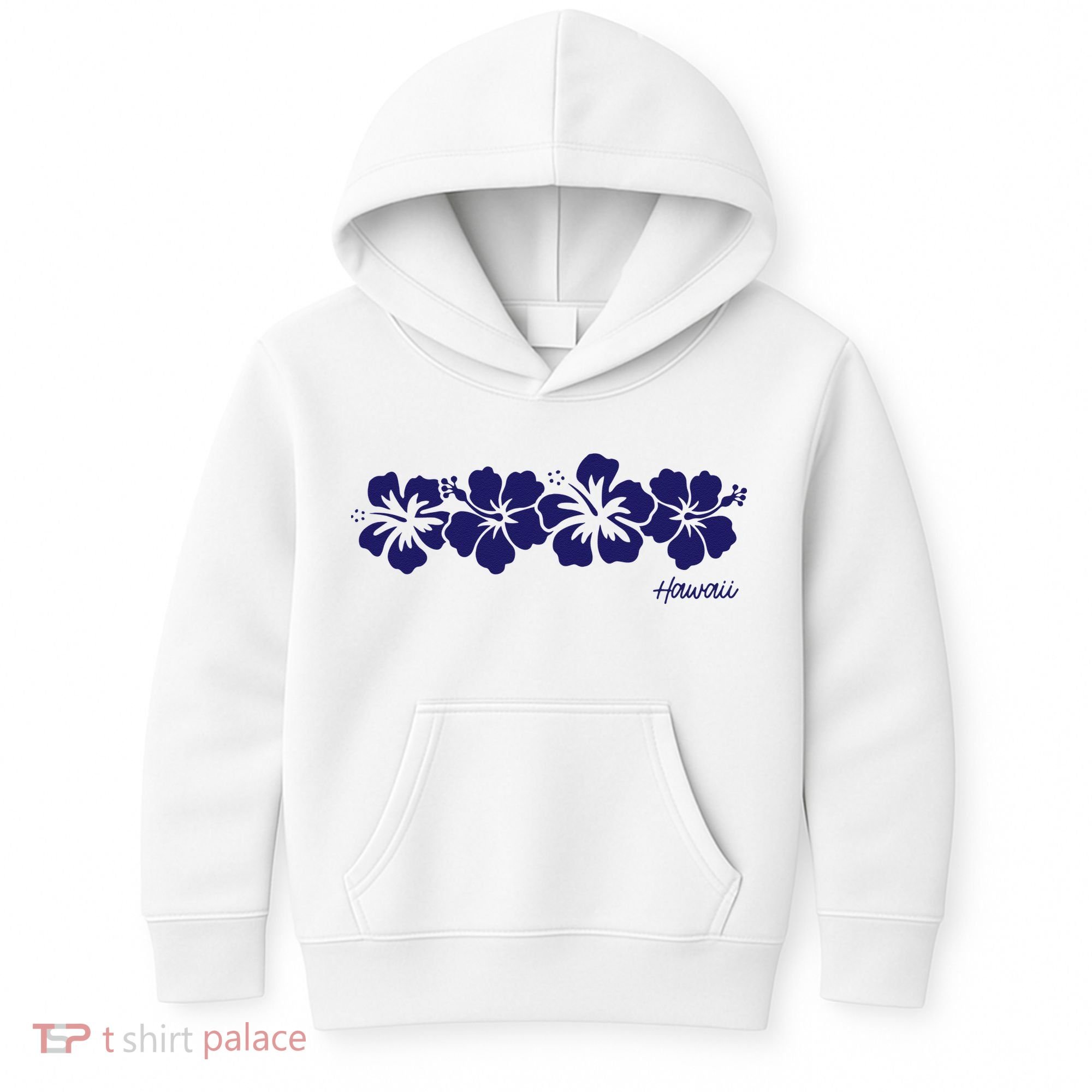 Hibiscus Flower Hawaii Aloha Hawaiian Retro Beach Kids Hoodie