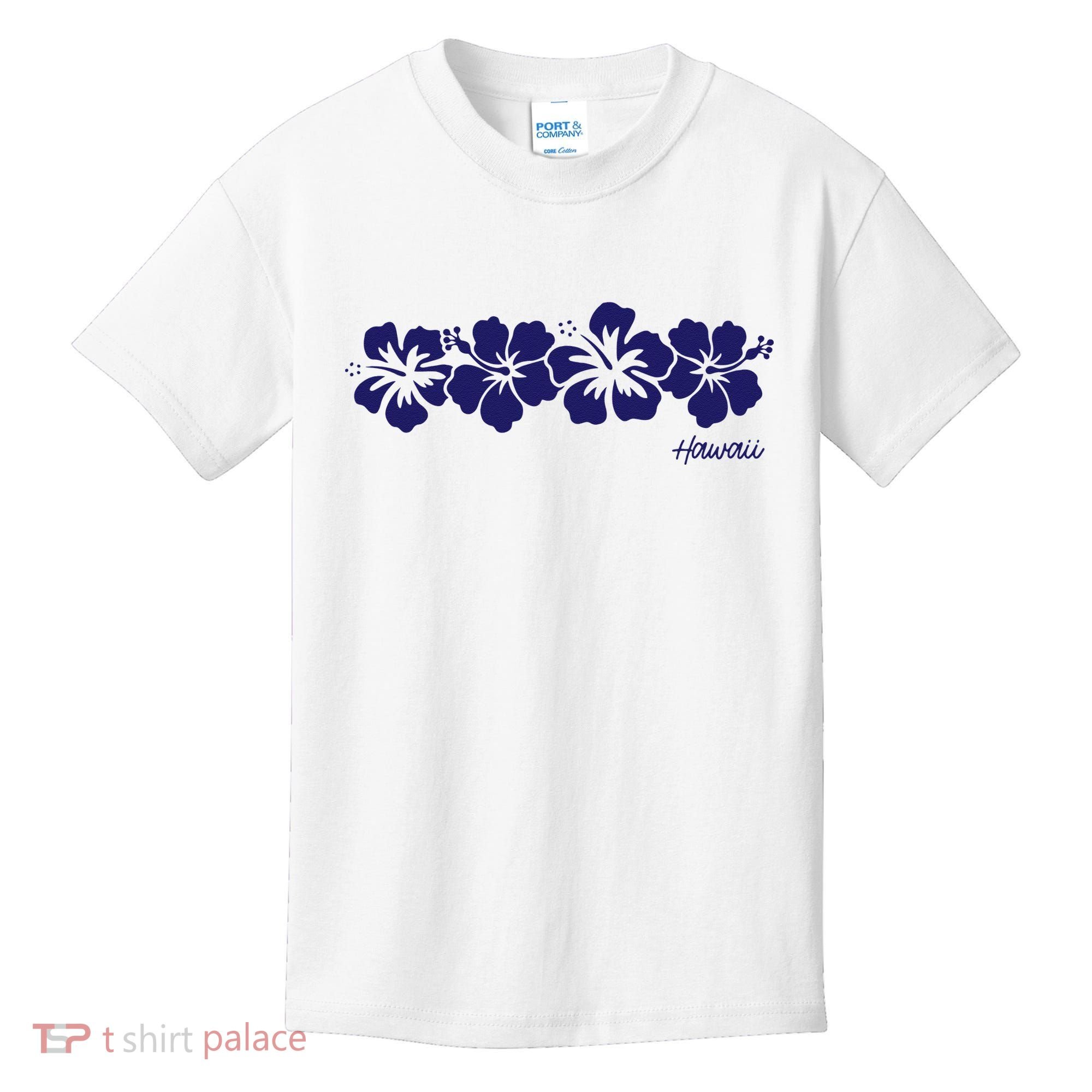Hibiscus Flower Hawaii Aloha Hawaiian Retro Beach Kids T-Shirt