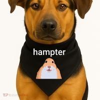 Hampter Funny Hamster Dank Meme Cute Gift USA-Made Doggie Bandana thumb 1