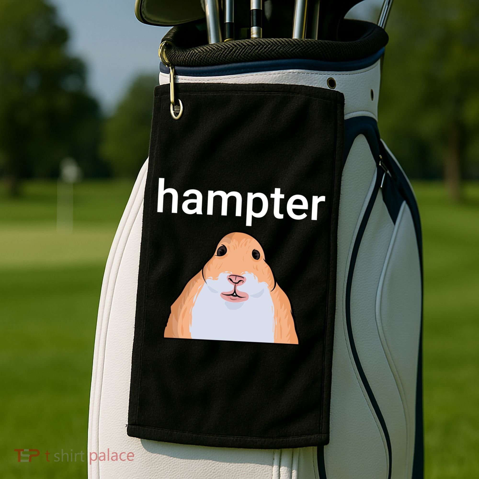 Hampter Funny Hamster Dank Meme Cute Gift Golf Towel