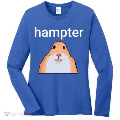 Hampter Funny Hamster Dank Meme Cute Gift Women's Long Sleeve Shirt
