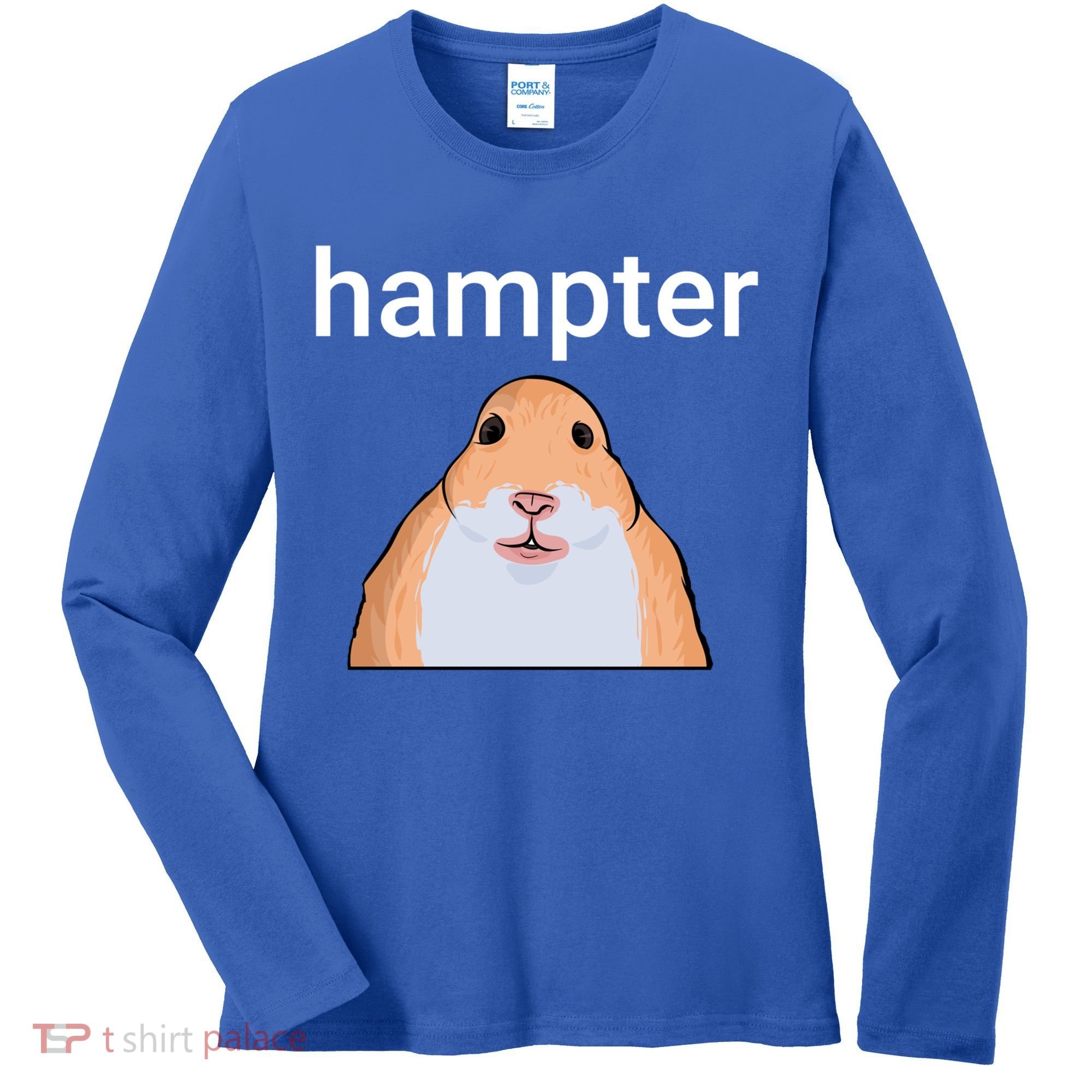 Hampter Funny Hamster Dank Meme Cute Gift Women's Long Sleeve Shirt