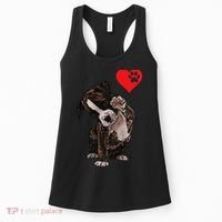 High Five Heart Bulldog Pup I Love Boxer Dog Lovers Bulldogs Women's Tank Top thumb 0