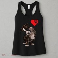 High Five Heart Bulldog Pup I Love Boxer Dog Lovers Bulldogs Women's Tank Top thumb 3