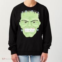 Halloween Frankenstein Head Terrifyingly Green Snarling Head Women's Sweatshirt thumb 0