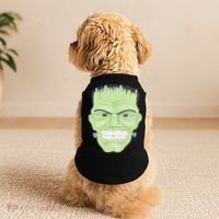 Halloween Frankenstein Head Terrifyingly Green Snarling Head Doggie Tank thumb 2