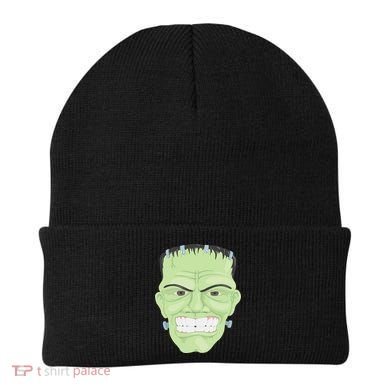 Halloween Frankenstein Head Terrifyingly Green Snarling Head Beanie
