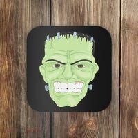 Halloween Frankenstein Head Terrifyingly Green Snarling Head Coaster thumb 0