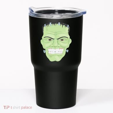 Halloween Frankenstein Head Terrifyingly Green Snarling Head Tumbler