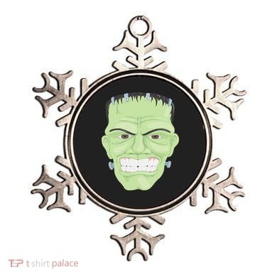 Halloween Frankenstein Head Terrifyingly Green Snarling Head Ornament