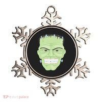 Halloween Frankenstein Head Terrifyingly Green Snarling Head Ornament thumb 0