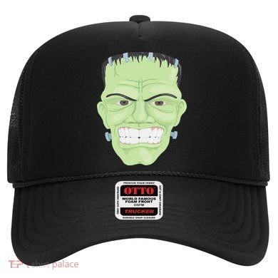 Halloween Frankenstein Head Terrifyingly Green Snarling Head Hat