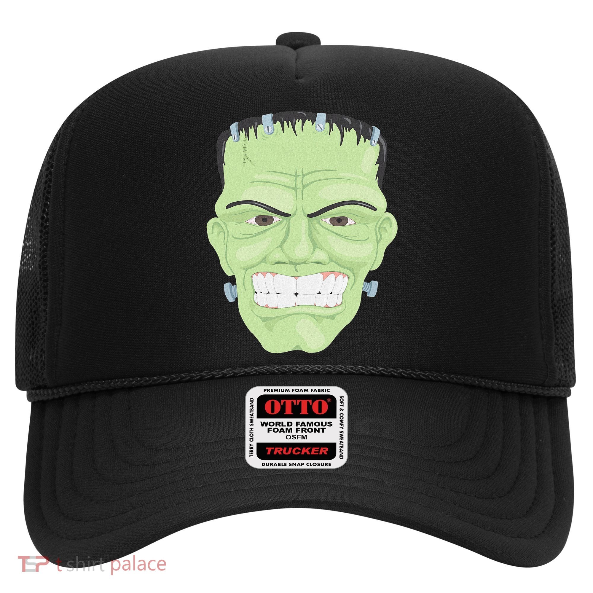 Halloween Frankenstein Head Terrifyingly Green Snarling Head Hat