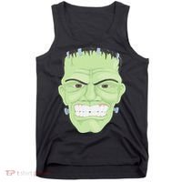 Halloween Frankenstein Head Terrifyingly Green Snarling Head Tank Top thumb 0
