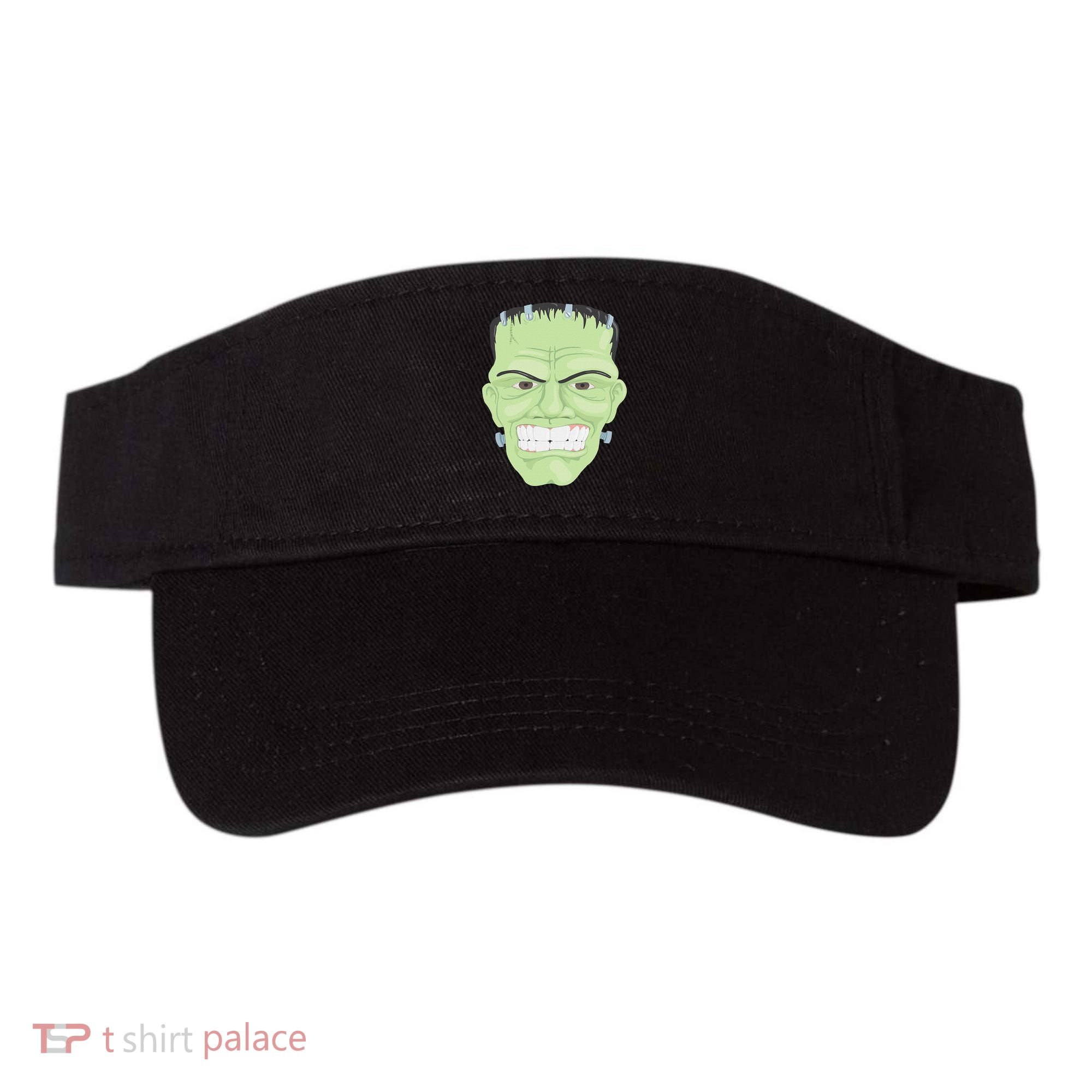 Halloween Frankenstein Head Terrifyingly Green Snarling Head Visor