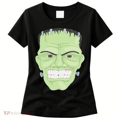 Halloween Frankenstein Head Terrifyingly Green Snarling Head Women's T-Shirt