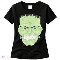 Halloween Frankenstein Head Terrifyingly Green Snarling Head Women's T-Shirt thumb 0