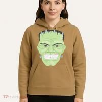 Halloween Frankenstein Head Terrifyingly Green Snarling Head Hoodie thumb 5