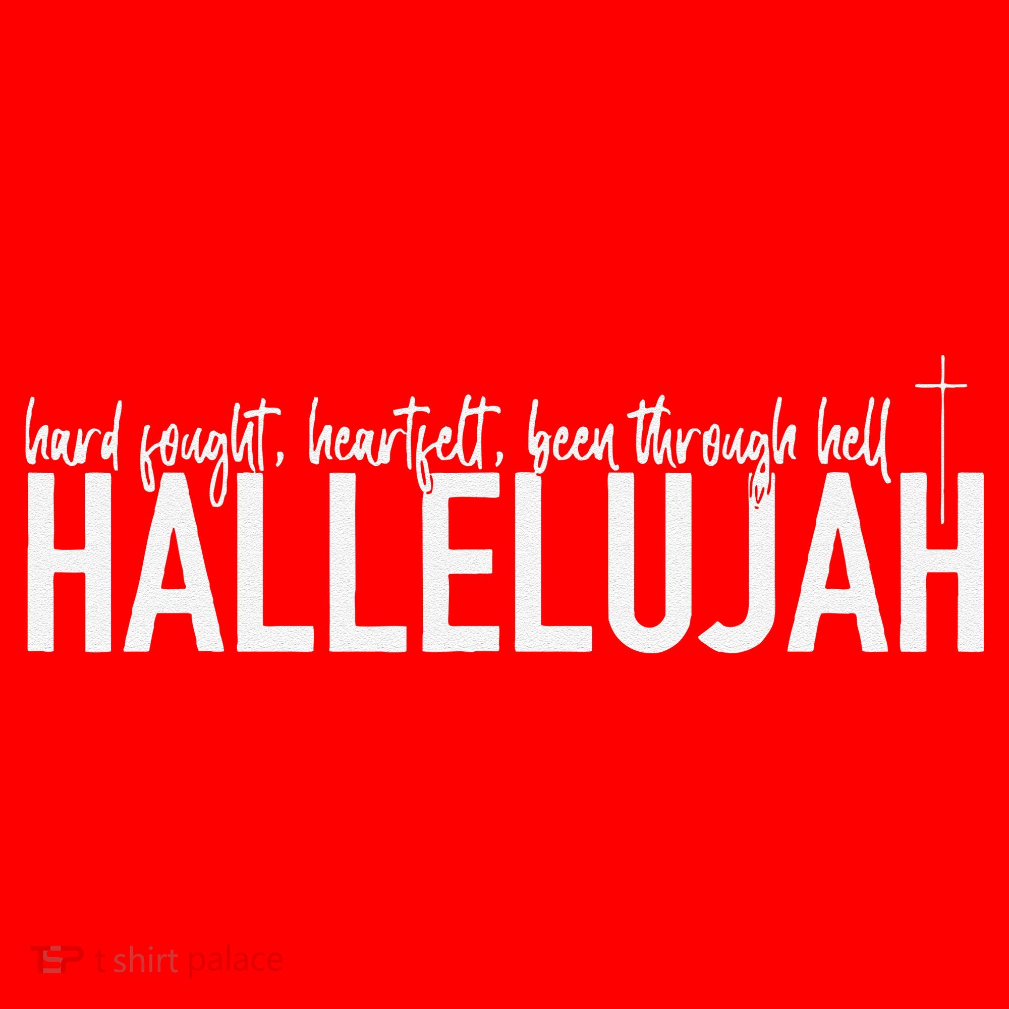 Hard Fought Heartfelt Been Through Hell Hallelujah Christian Santa Hat