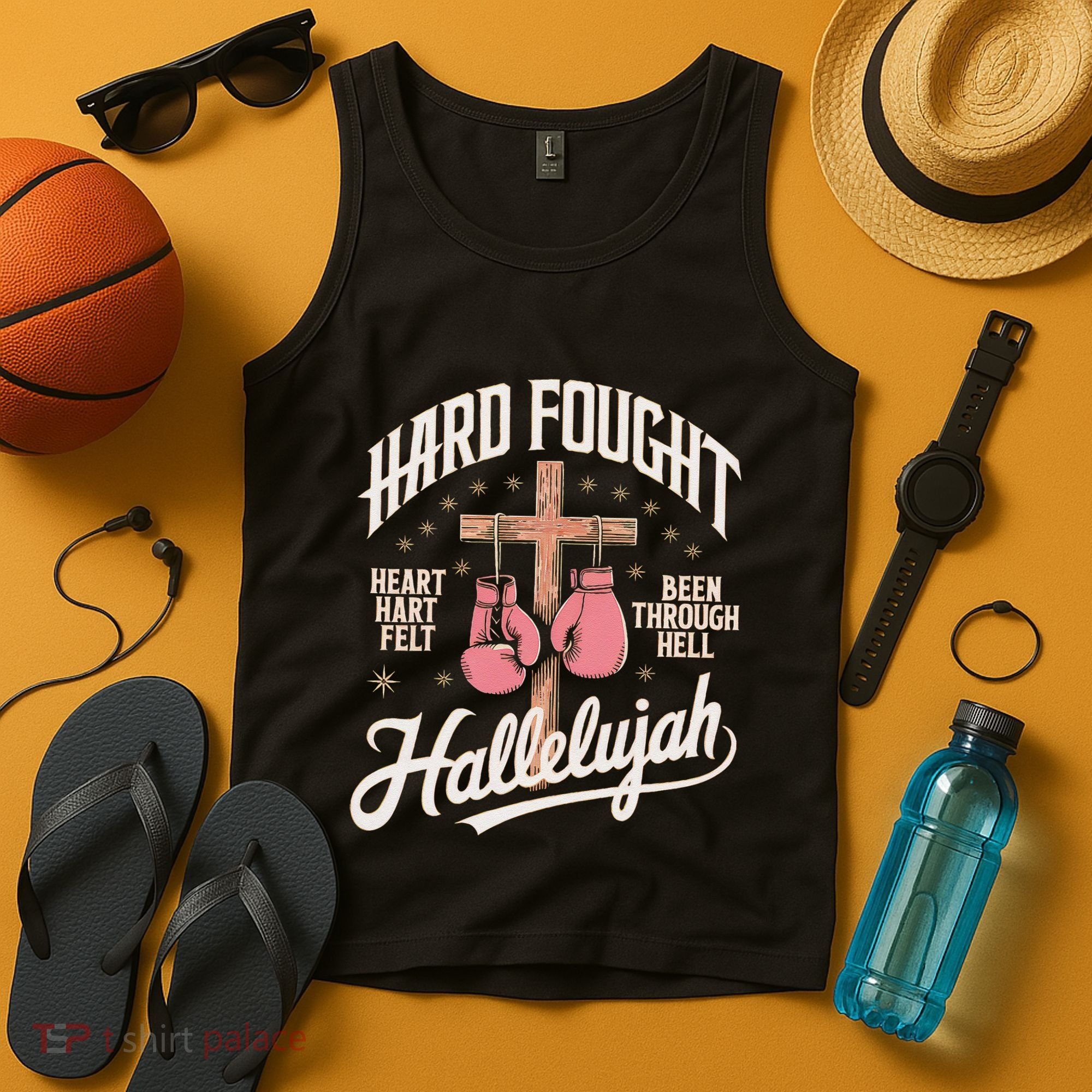 Hard Fought Hallelujah Praise Jesus Tank Top
