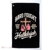 Hard Fought Hallelujah Praise Jesus Golf Towel thumb 0