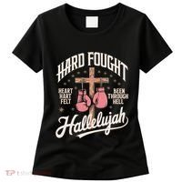 Hard Fought Hallelujah Praise Jesus Women's T-Shirt thumb 0