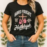 Hard Fought Hallelujah Praise Jesus Women's T-Shirt thumb 2