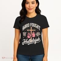 Hard Fought Hallelujah Praise Jesus Women's T-Shirt thumb 4