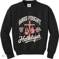 Hard Fought Hallelujah Praise Jesus Kids Sweatshirt thumb 0