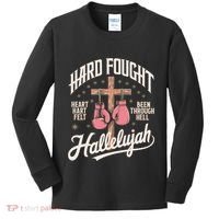 Hard Fought Hallelujah Praise Jesus Kids Long Sleeve Shirt thumb 0