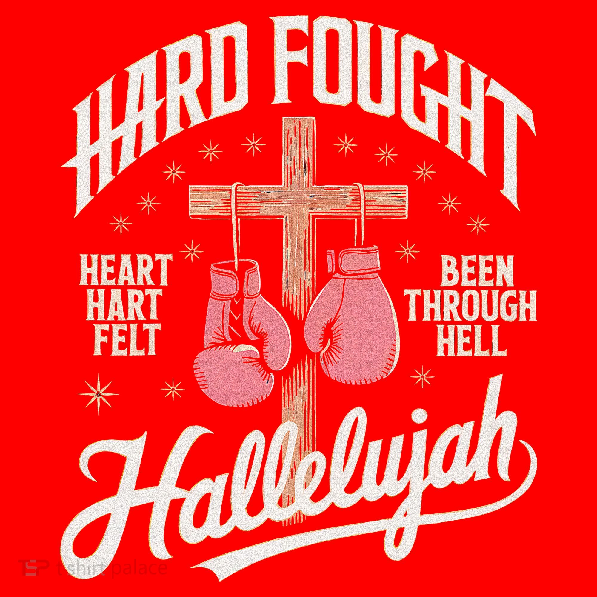 Hard Fought Hallelujah Praise Jesus Santa Hat